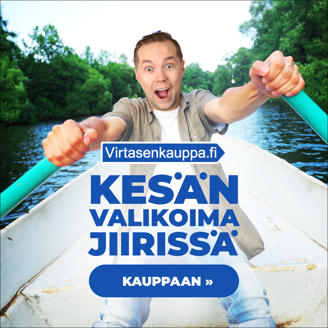 Virtasenkauppa.fi Facebook ad: Vihko auki ja ostoksille