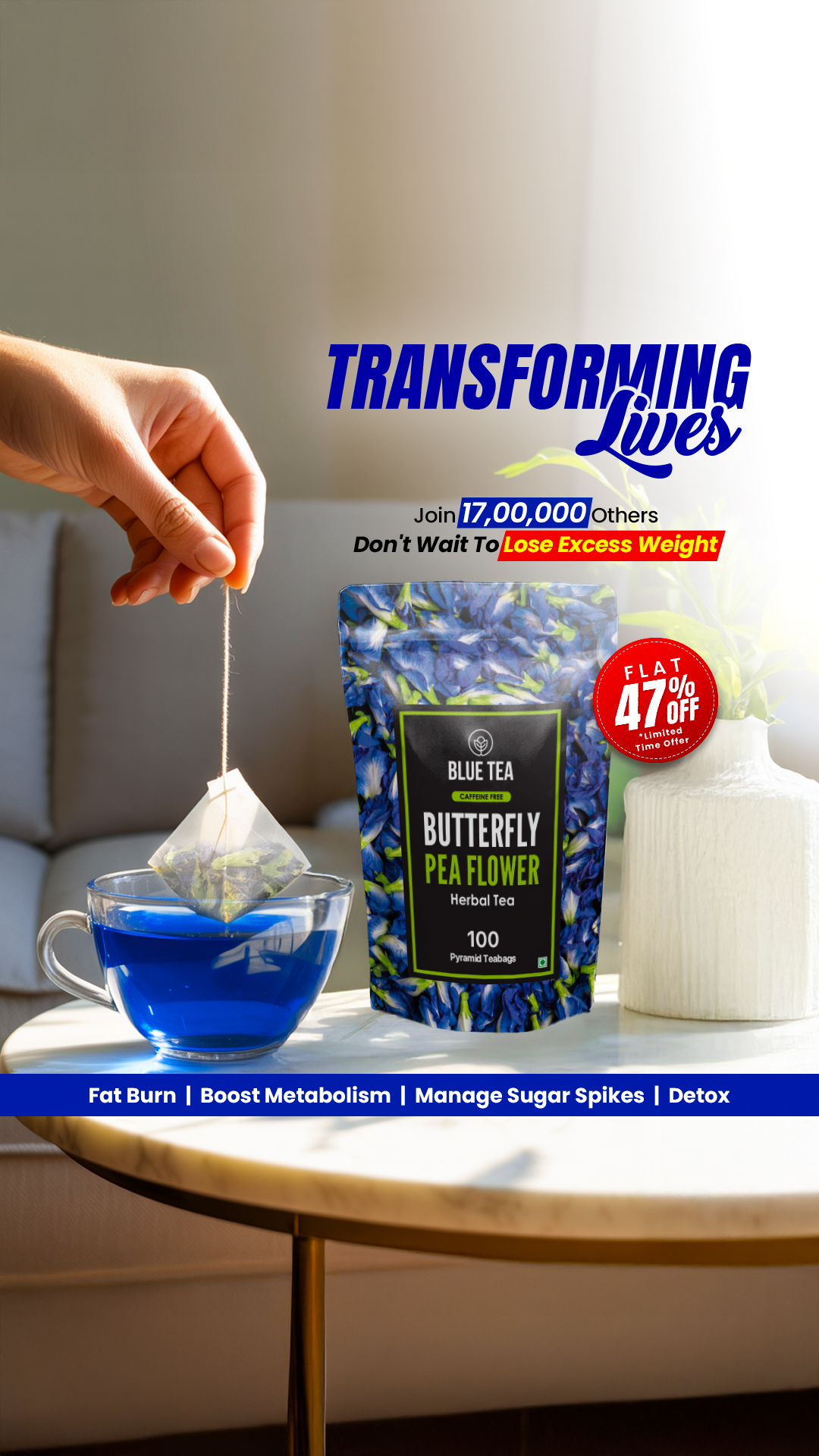 BLUE TEA INDIA Facebook ad