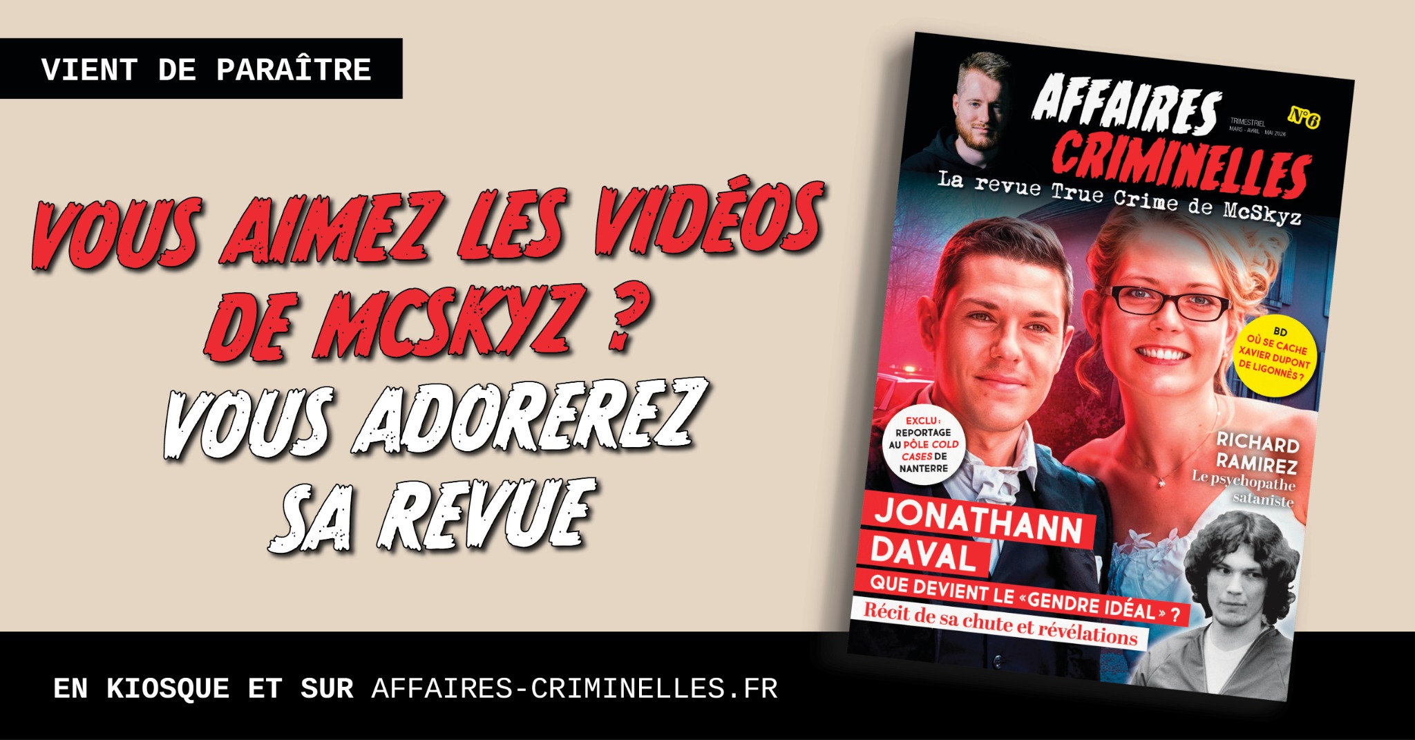Affaires Criminelles Facebook ad from Jun 8, 2026