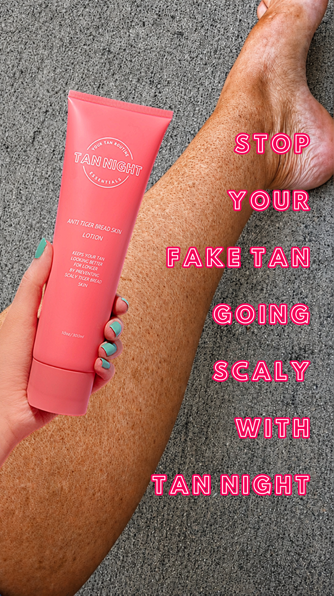 Tan Night Facebook ad: The first fake tan friendly lotion specifically formulated…
