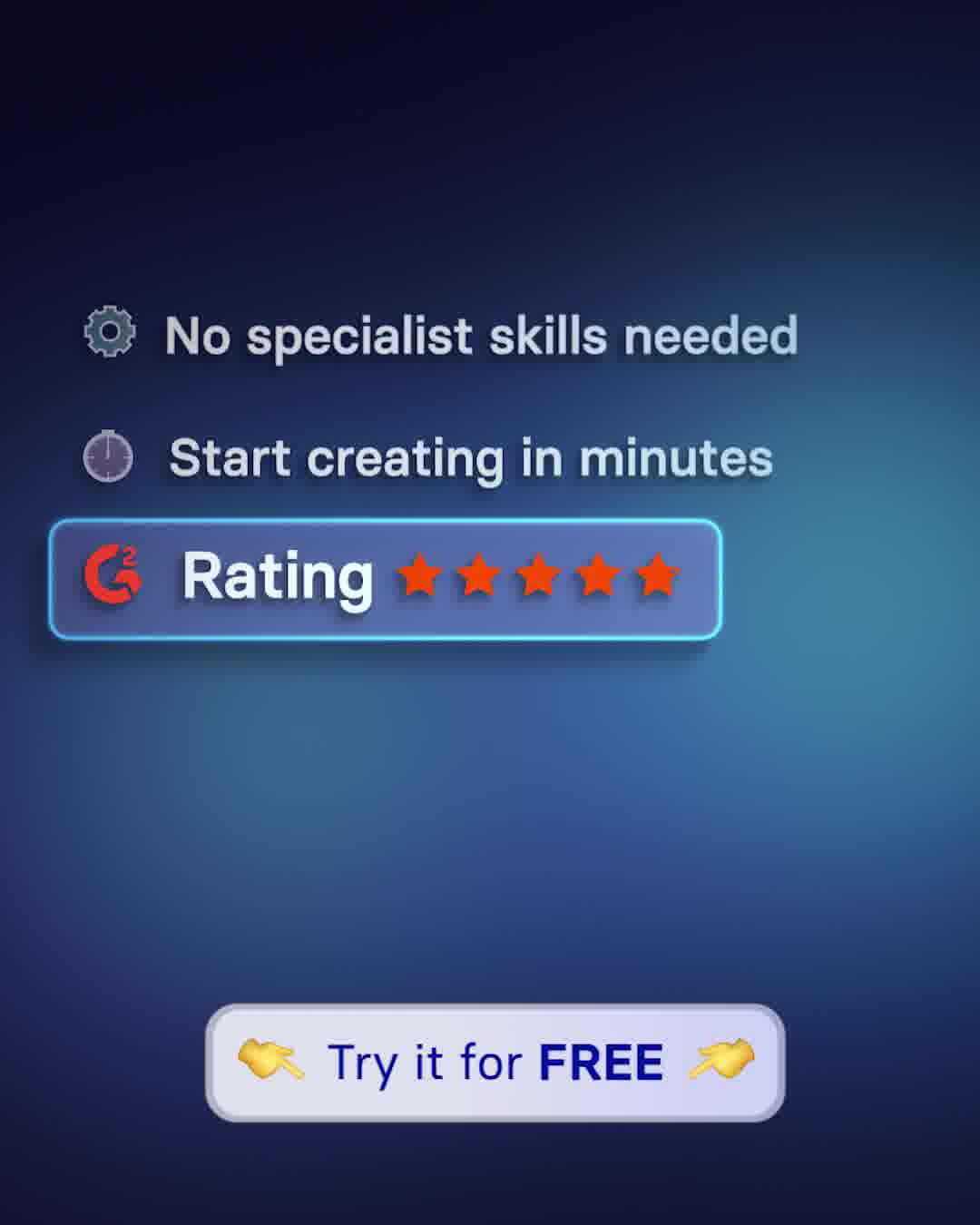 Synthesia Facebook ad: Try it out for FREE now