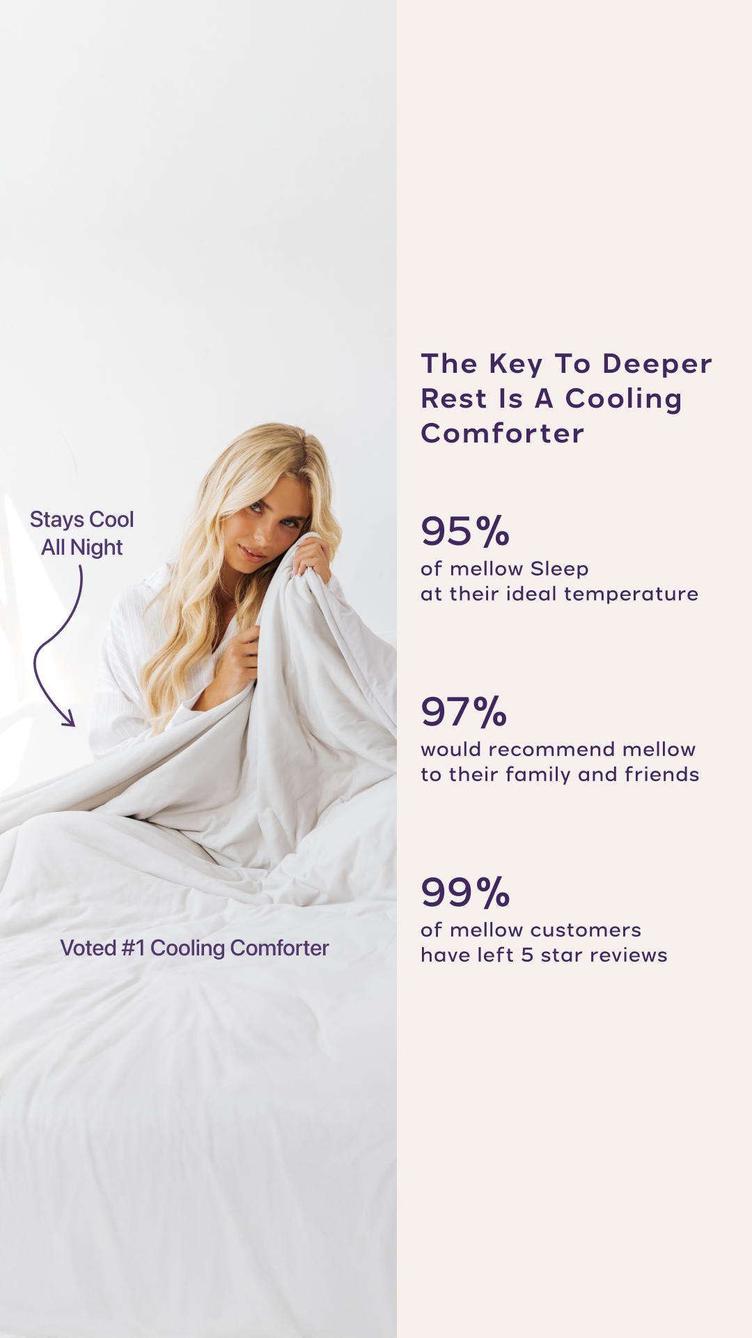 Mellow Comforters Facebook ad