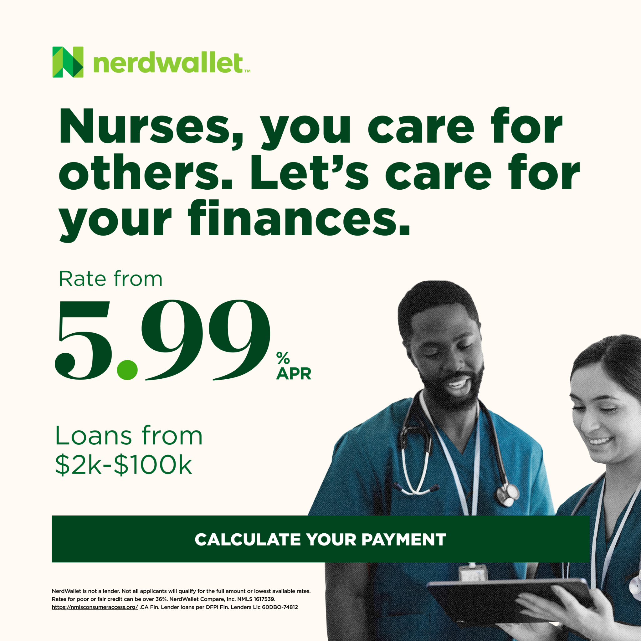 NerdWallet Facebook ad