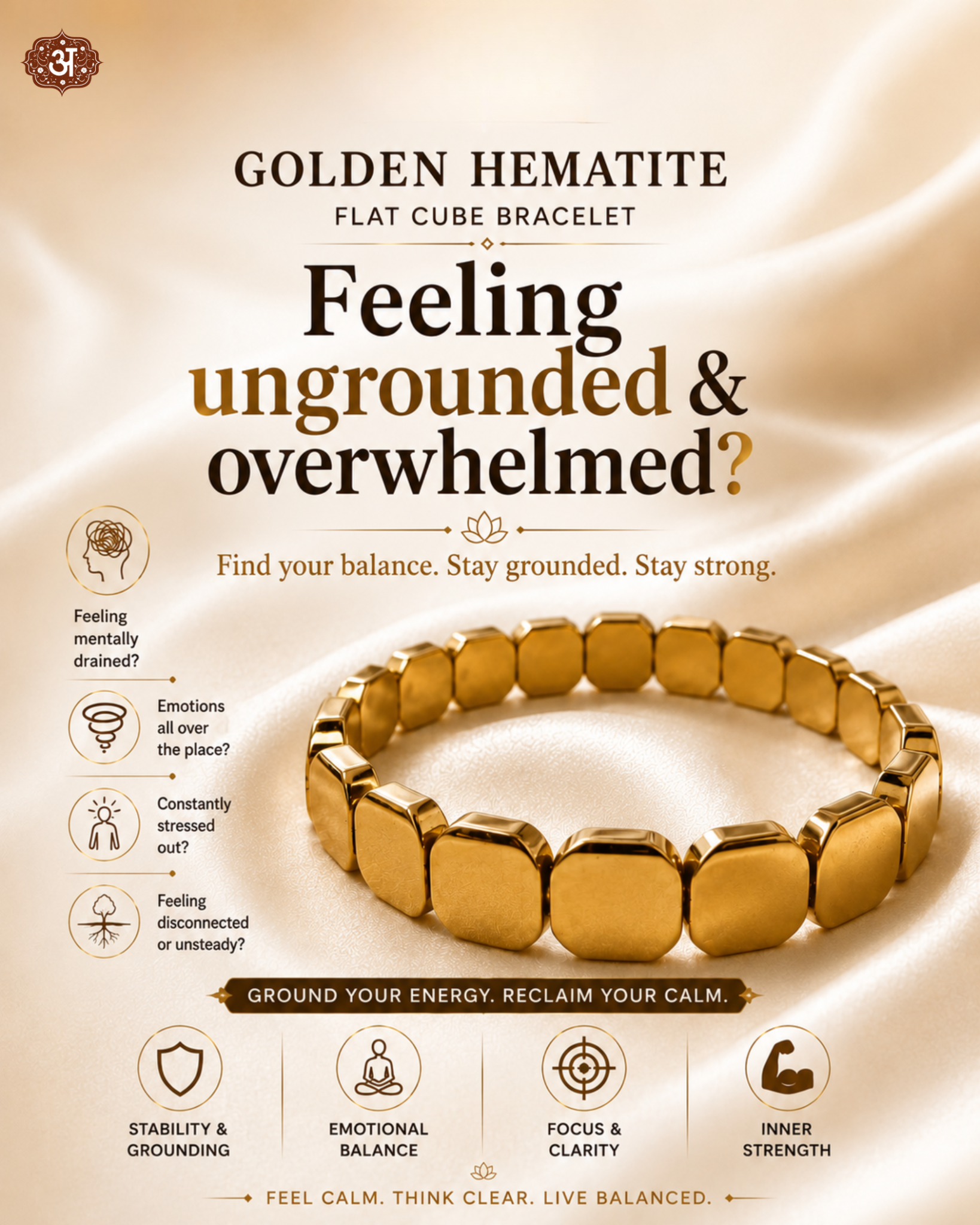 Aavyaan Facebook ad: Your goals are unique-your crystal bracelet should be…