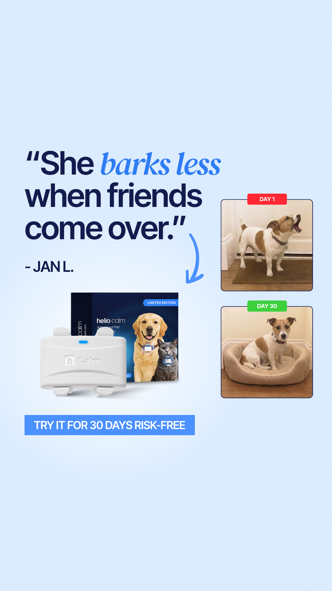Helio Pet Facebook ad