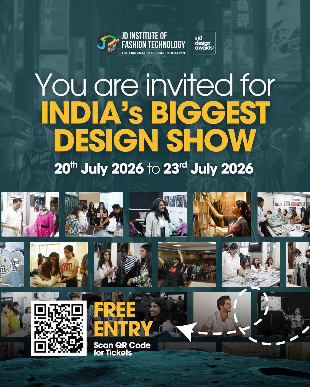 JD Institute of Fashion Technology Facebook ad: You're Invited to the JD Design Awards 2026