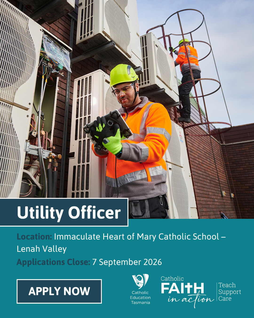 Faith in Action Facebook ad: Positions Available: Utility Officer