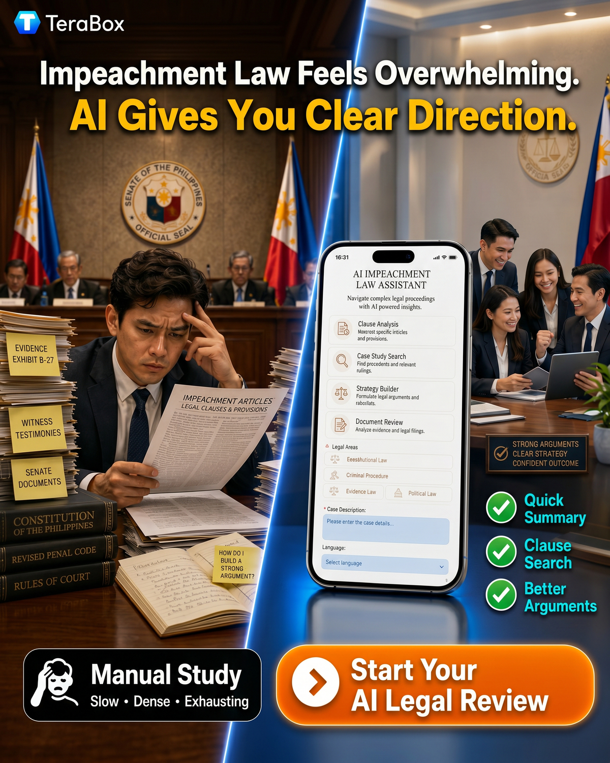 TeraBox.ai Facebook ad: Gabay sa Batas ng Impeachment