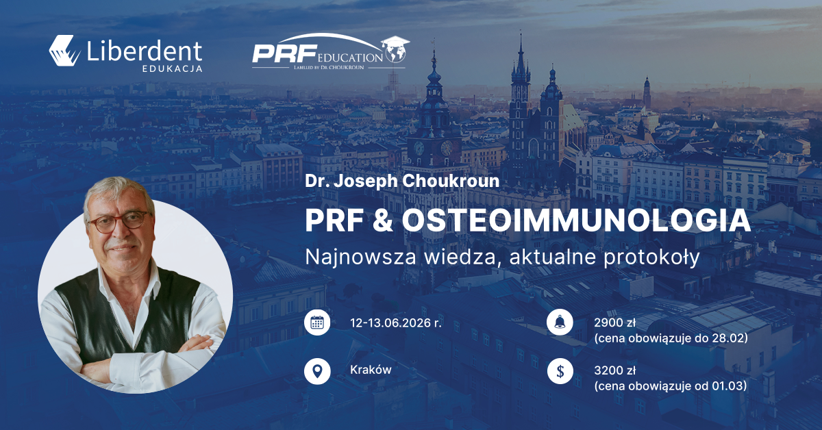 Liberdent Facebook ad: PRF & Osteoimmunologia, najnowsza wiedza, aktualne protokoły
