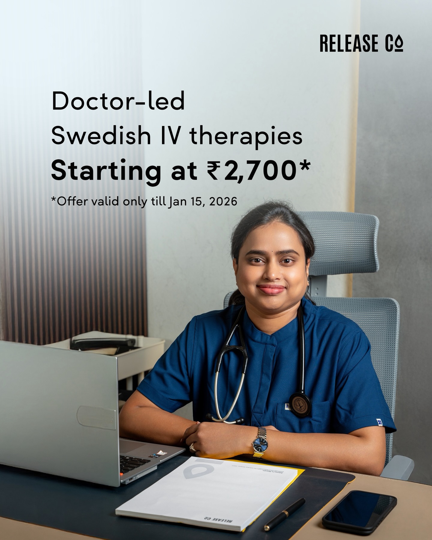 Release Co. Facebook ad: Swedish-inspired IV drips from Hyderabad’s premium IV…