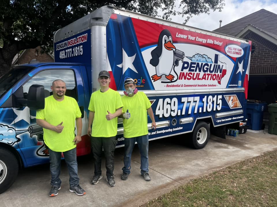 Penguin Insulation Facebook ad: Another one house in Lewisville, TX is insulated…