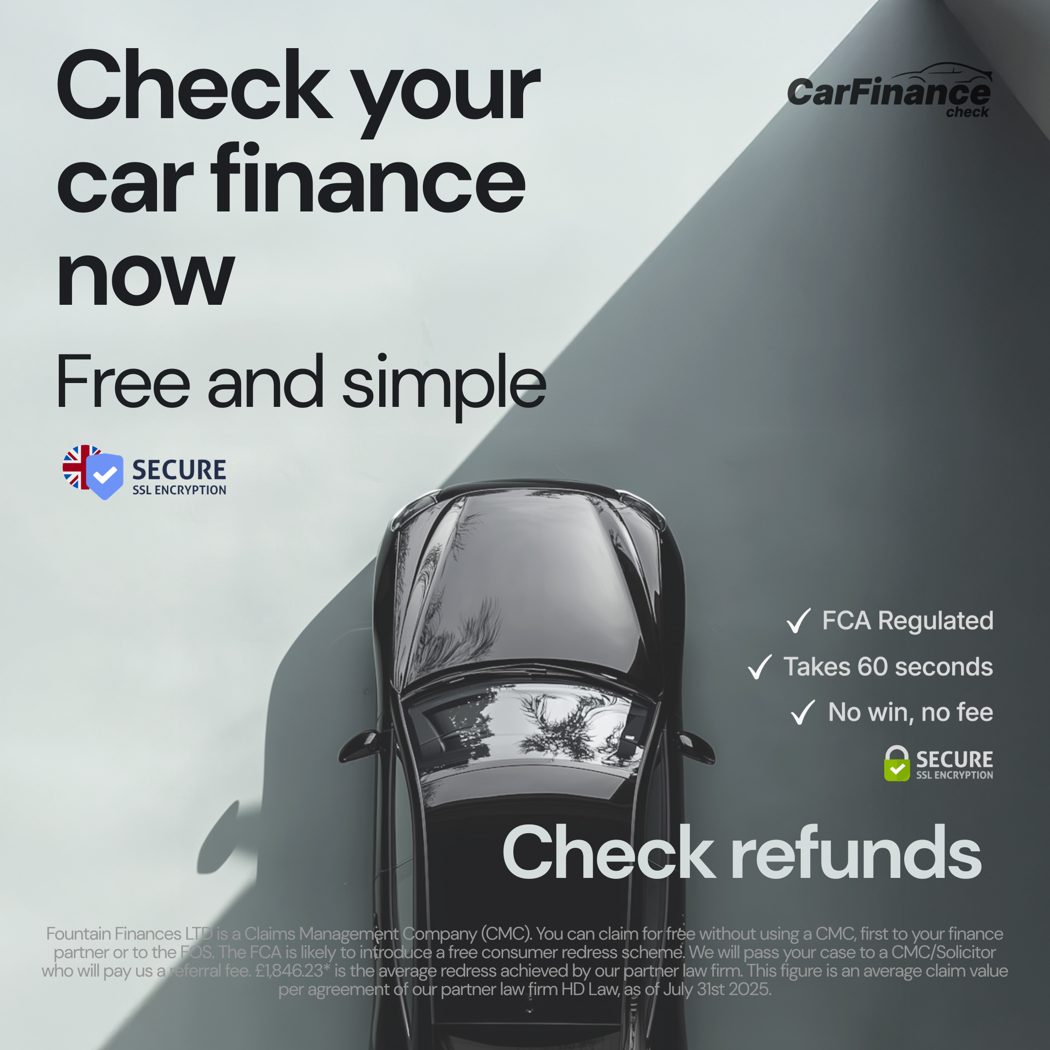 CarFinance Check Facebook ad from Mar 20, 2026
