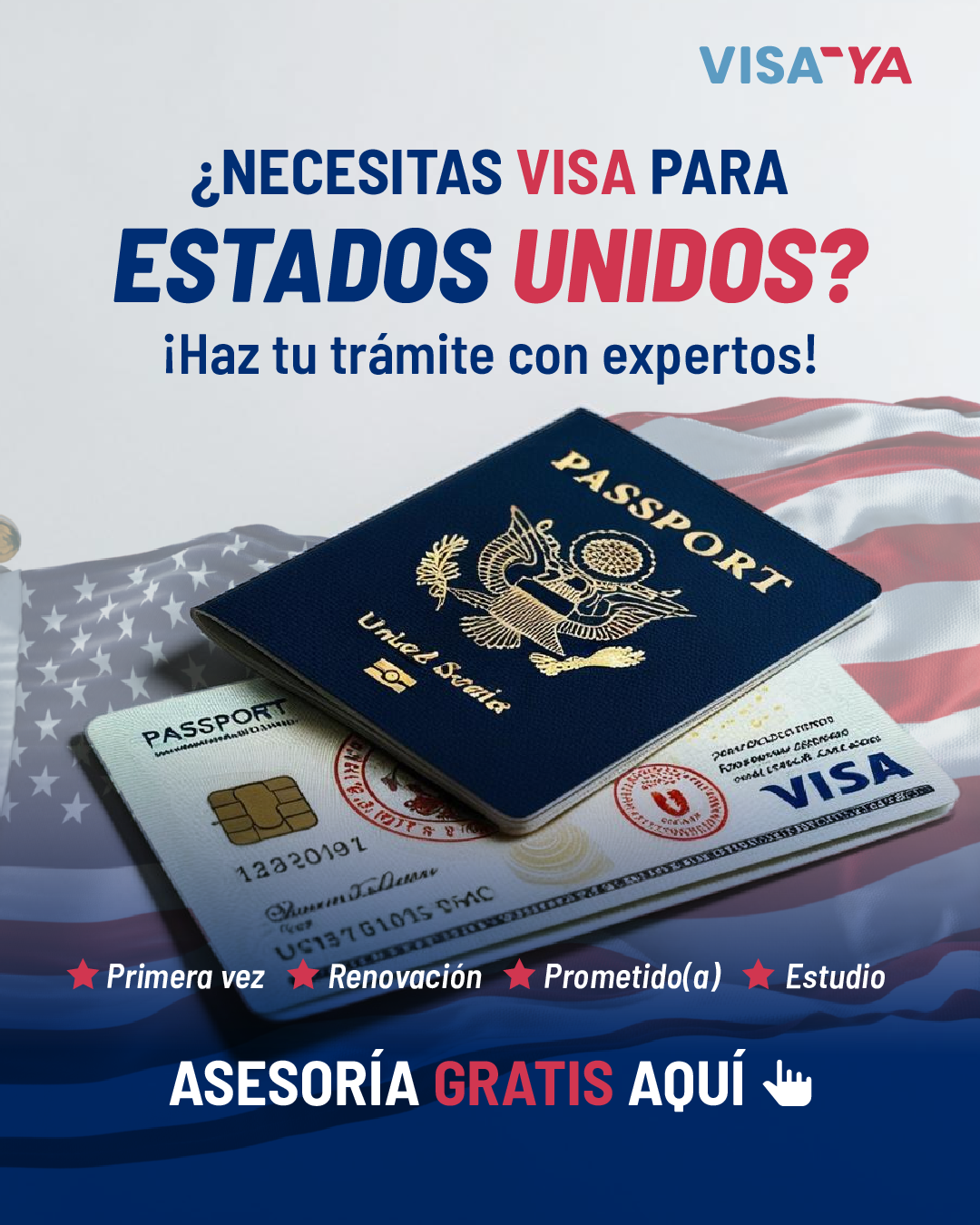 Visa Ya Colombia Facebook ad: Asesoría Gratis Visa Americana