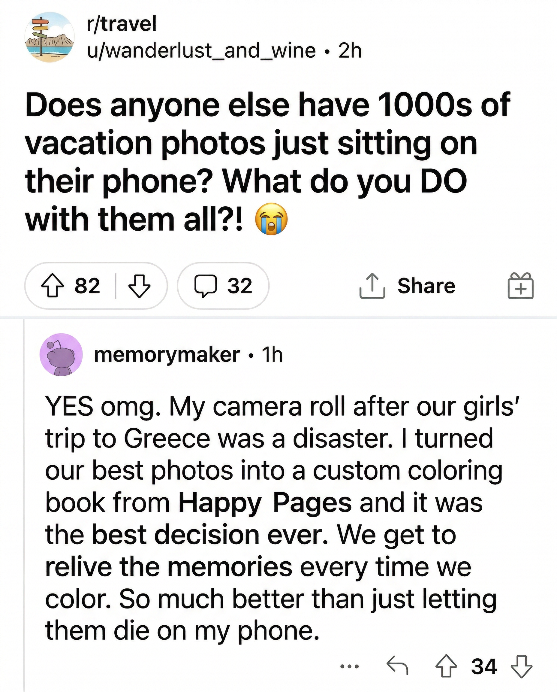 Happy Pages Facebook ad