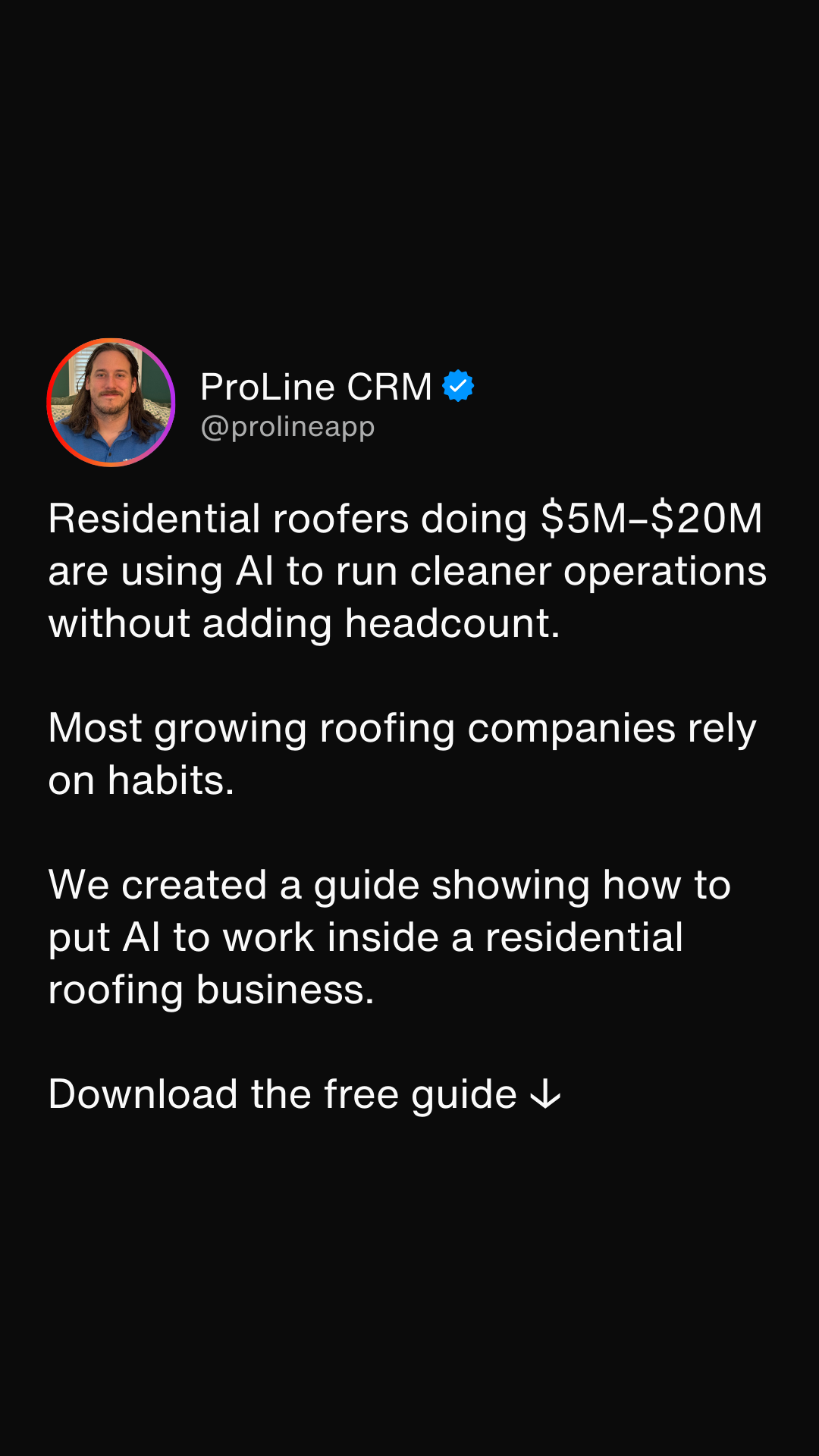 ProLine Facebook ad