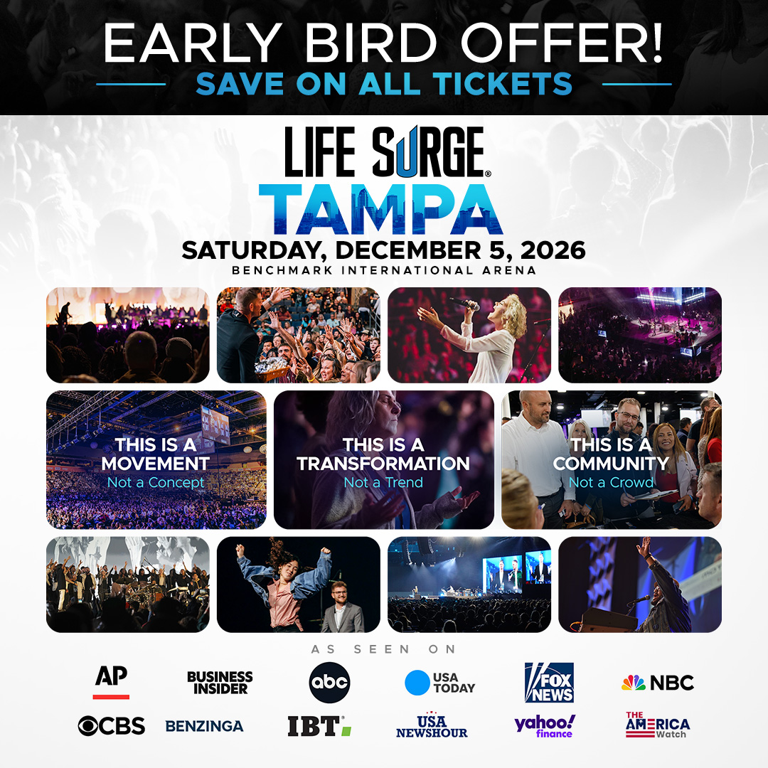 LIFE SURGE Facebook ad: Get Your Early Bird Tickets!