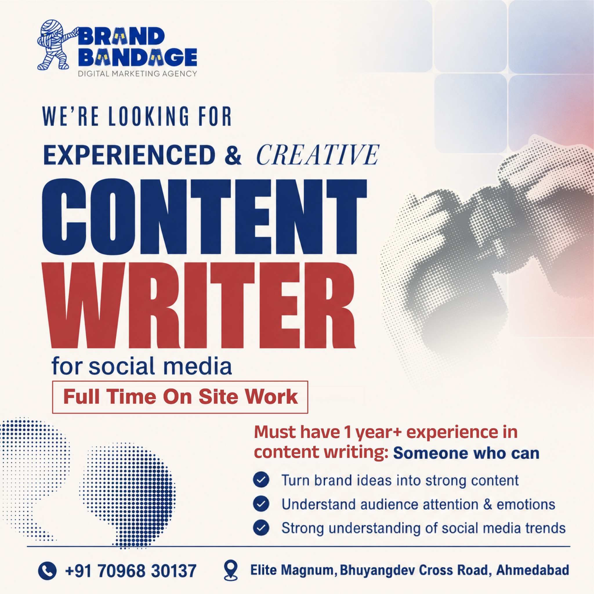 Brand Bandage Facebook ad: Contact Us Now