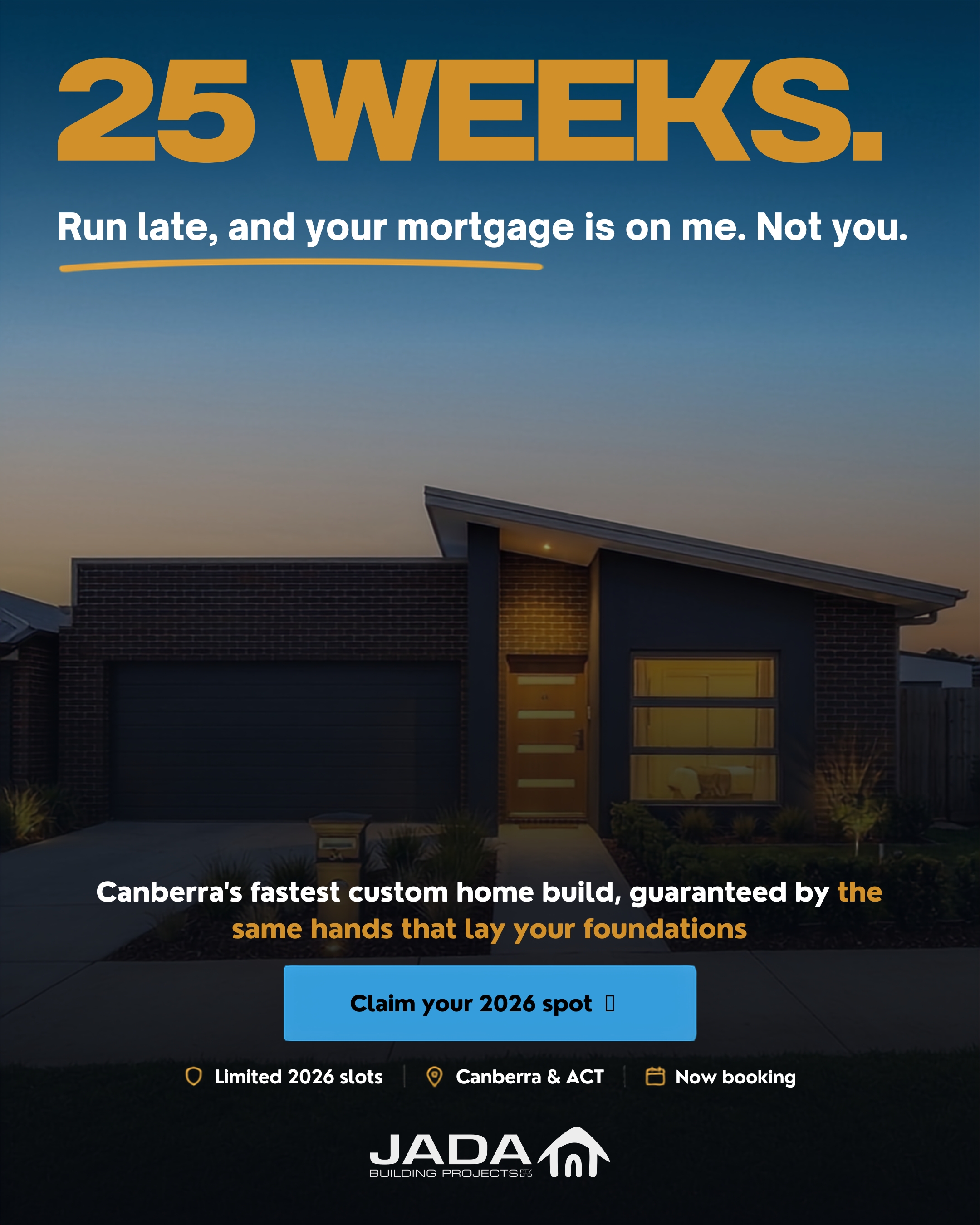 Jada Building Projects - Canberra Custom Home Builder Facebook ad