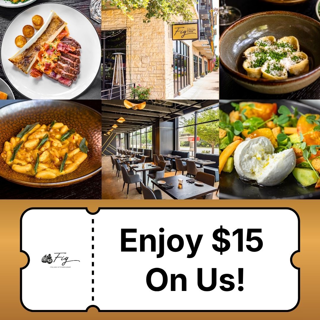 Fig Italian Kitchen & Bar Facebook ad: Claim $15 Free Italian Cash!