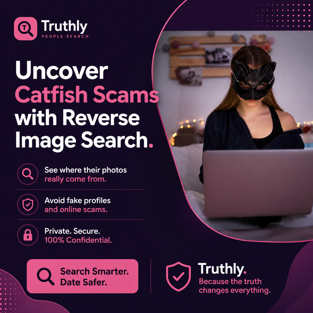 Truthly Facebook ad: Search And Verify Identities