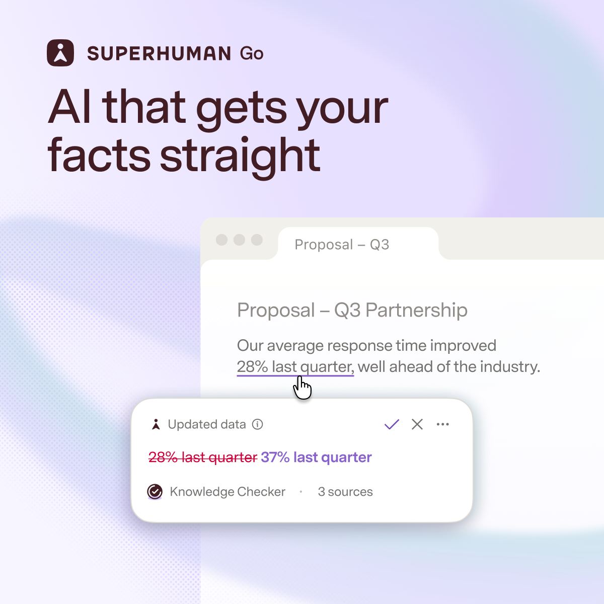 Superhuman Facebook ad: Every message, ready
