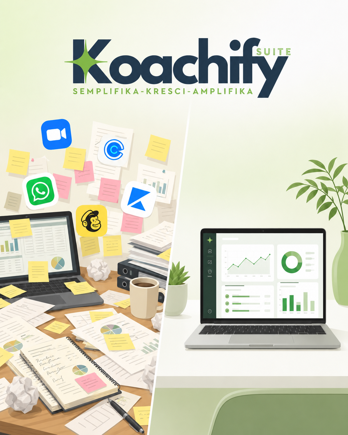 Koachify Suite Facebook ad: Provalo Gratis 14 giorni senza rischi-disdici quando vuoi