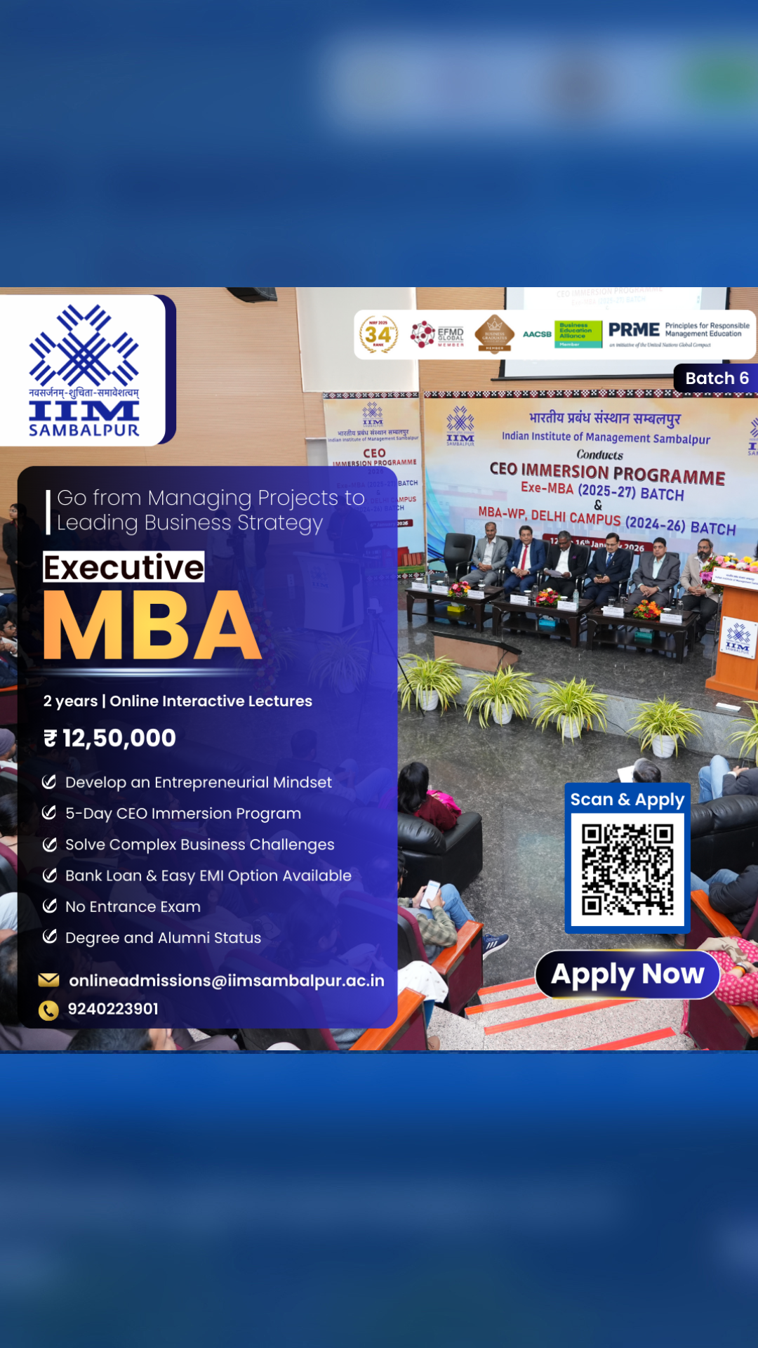 IIM Sambalpur - Executive Programs Facebook ad