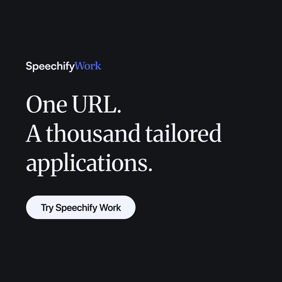 Speechify Facebook ad