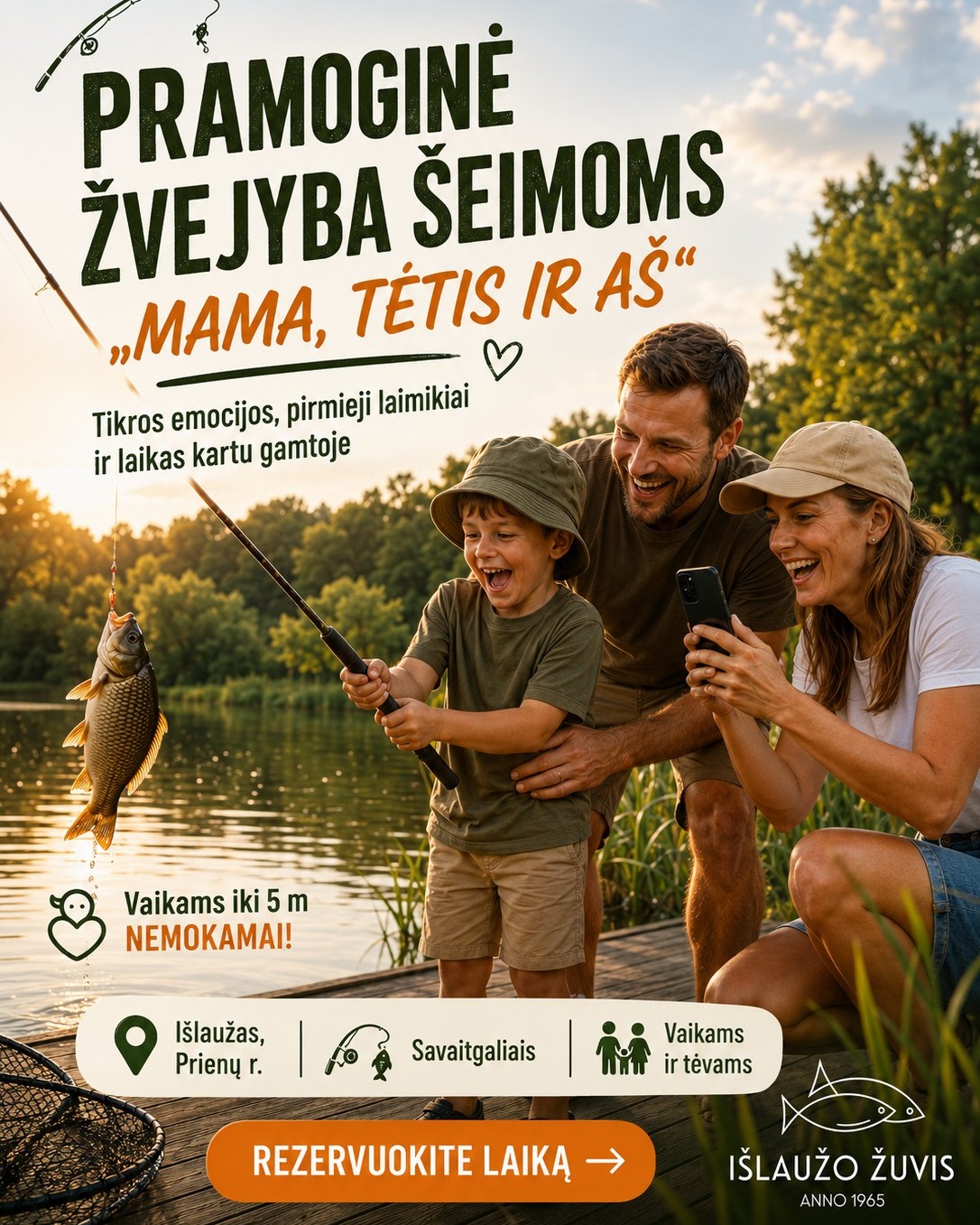Išlaužo žuvis Facebook ad: Pramoginė žvejyba, AB Išlaužo žuvis