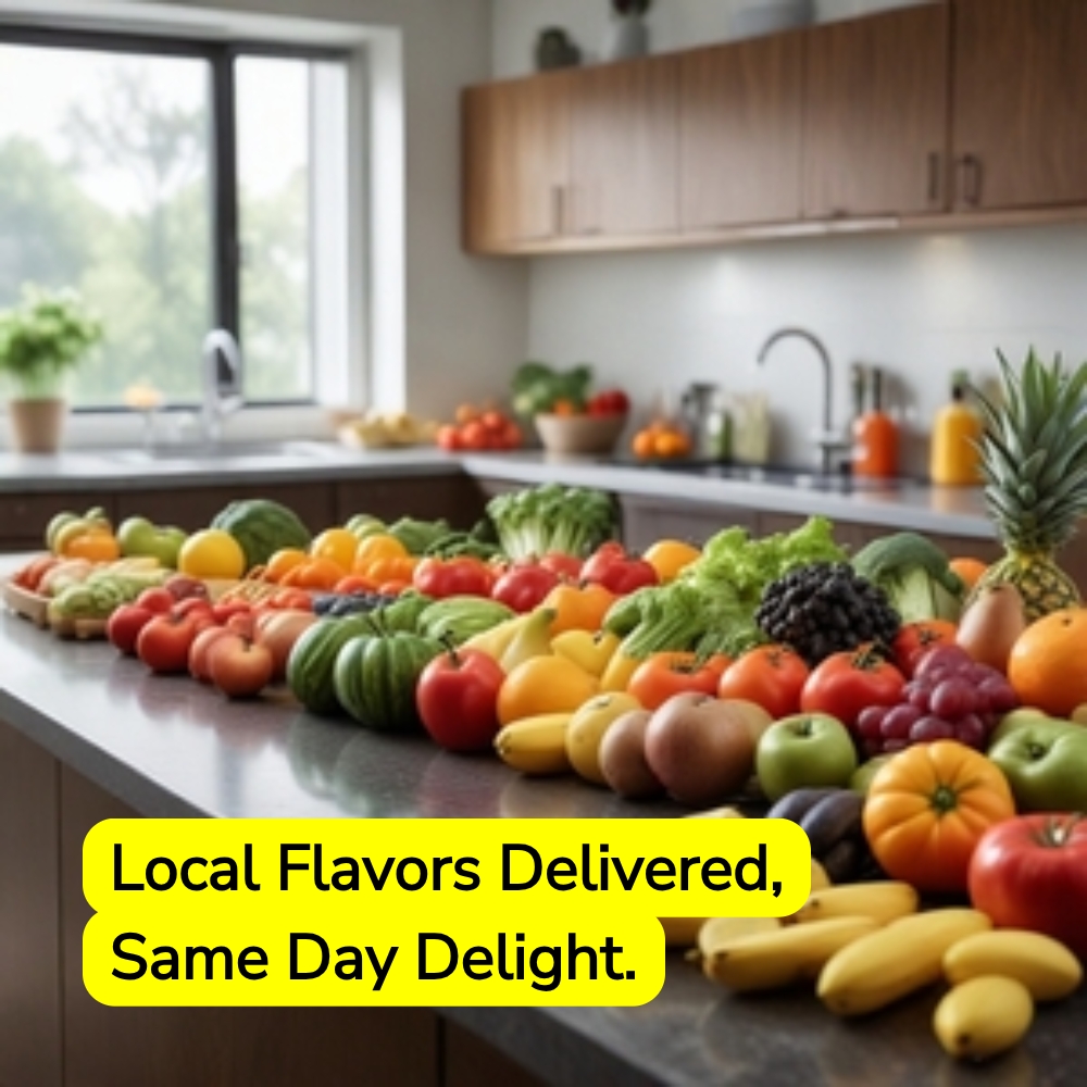 QuickSearches Realm Facebook ad: Grocery Delivery Same Day Local.