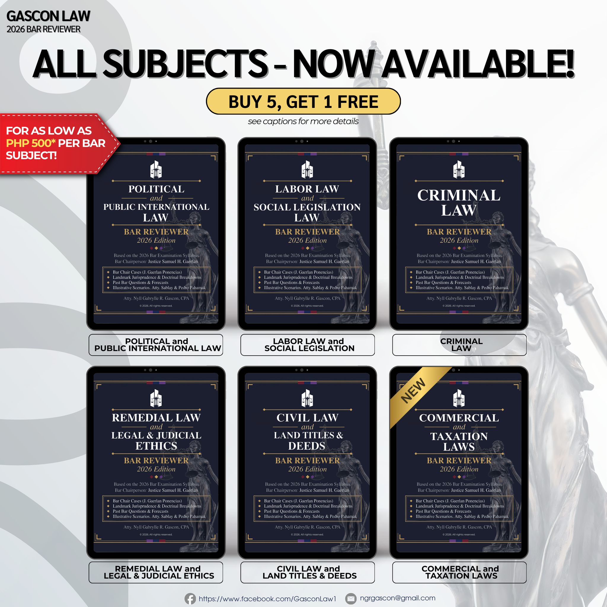 GASCON LAW Facebook ad: Six out of six.