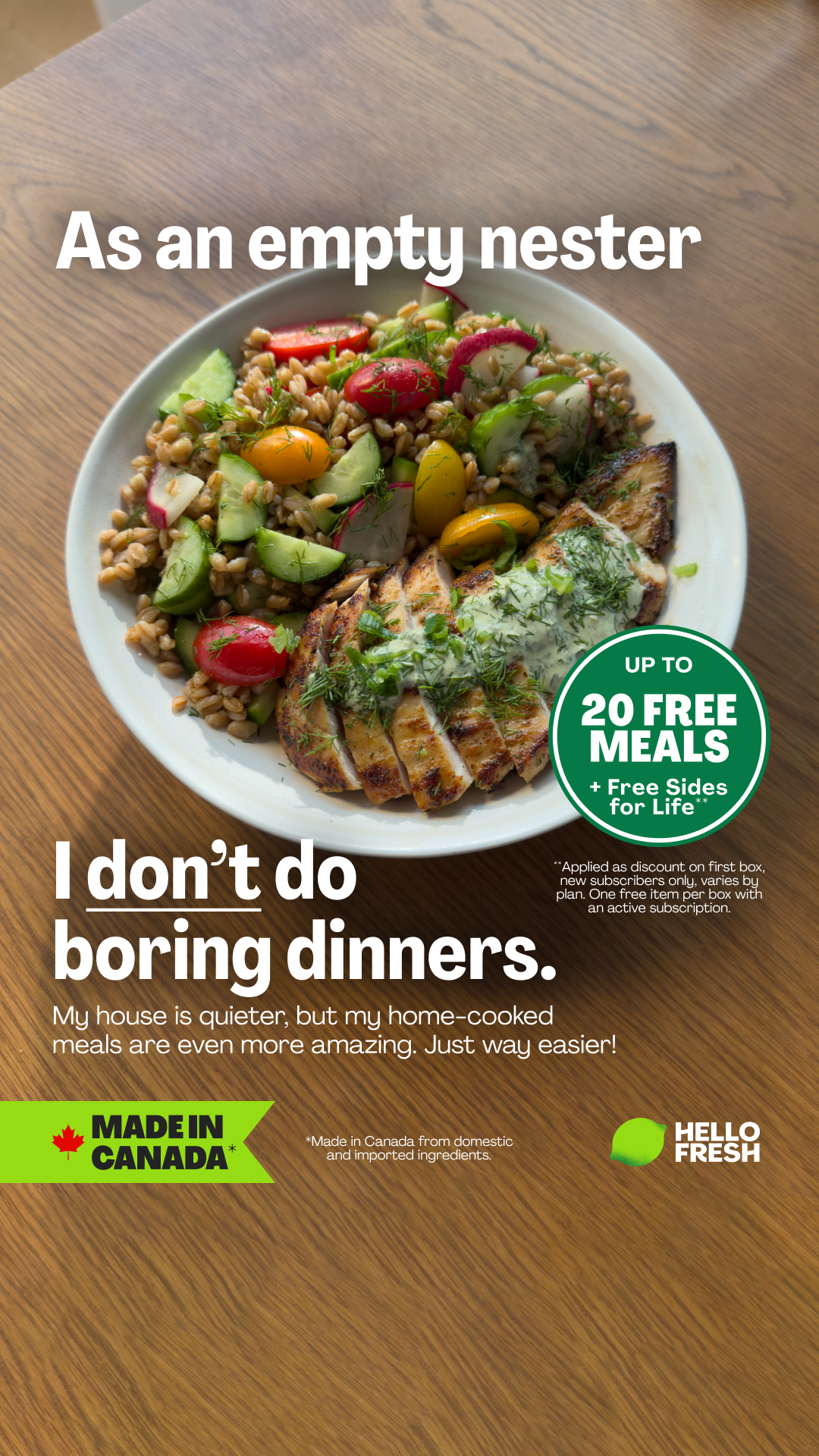 HelloFresh Facebook ad