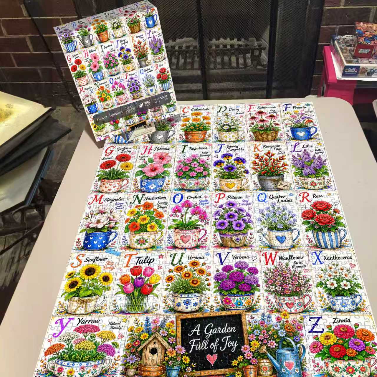 Fun-Puzzle Facebook ad: Flower Alphabet Jigsaw Puzzle 1000 Pieces