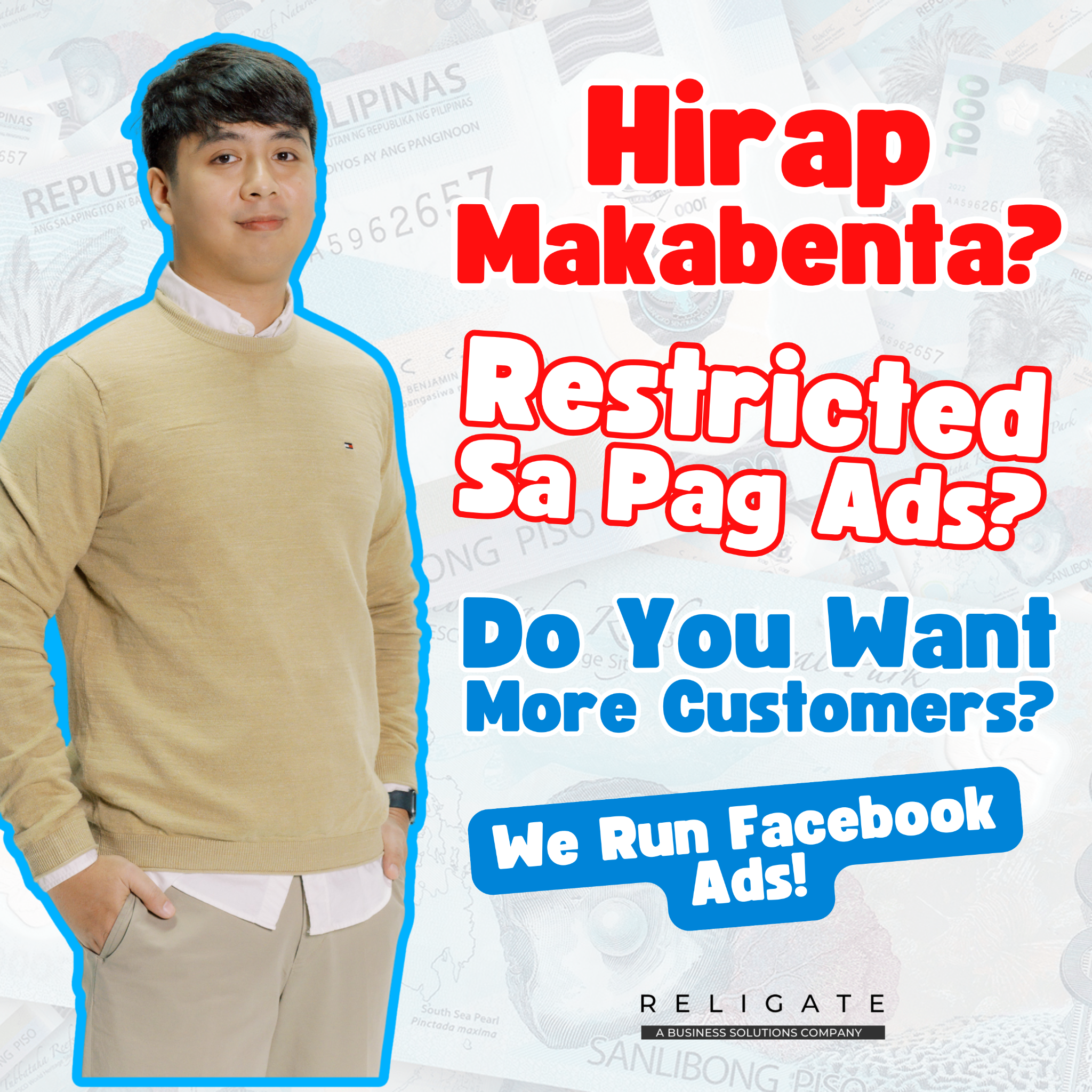 Religate Facebook ad: MONEY BACK GUARANTEED!