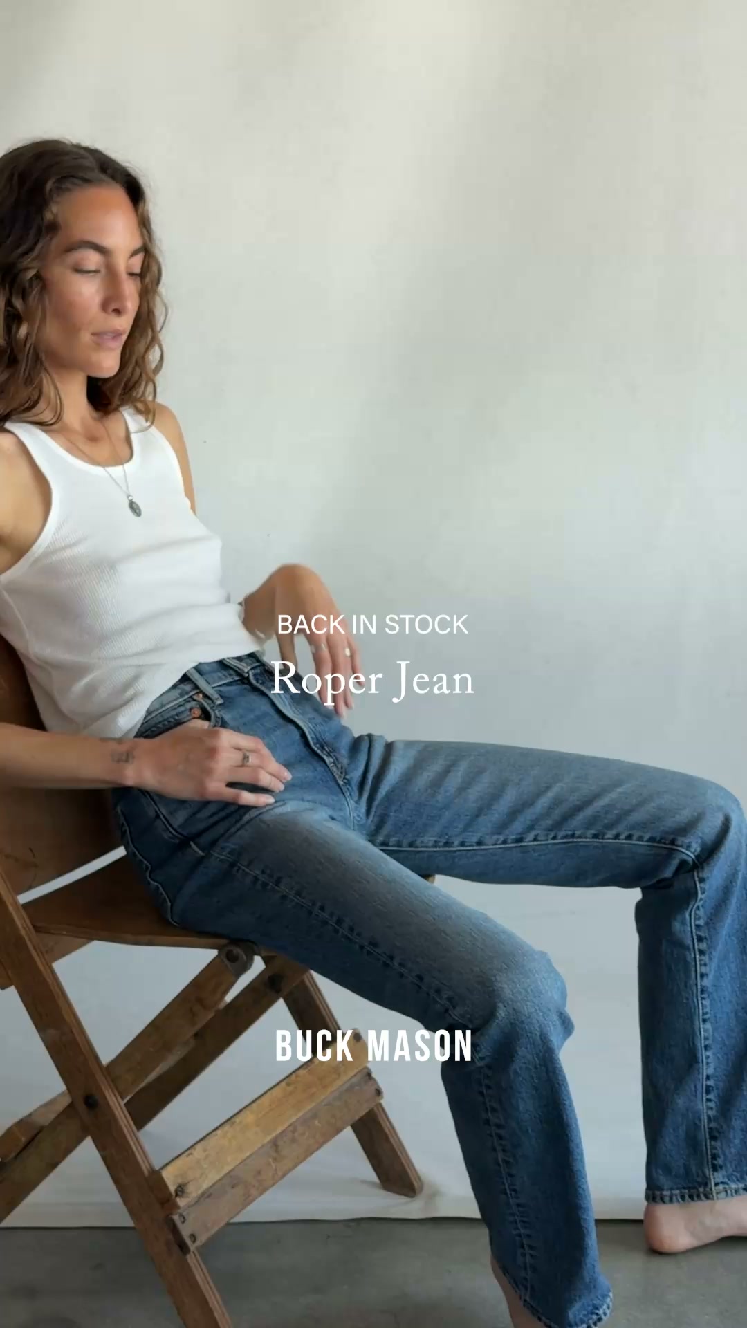 Buck Mason Women's Facebook ad: Roper Jean