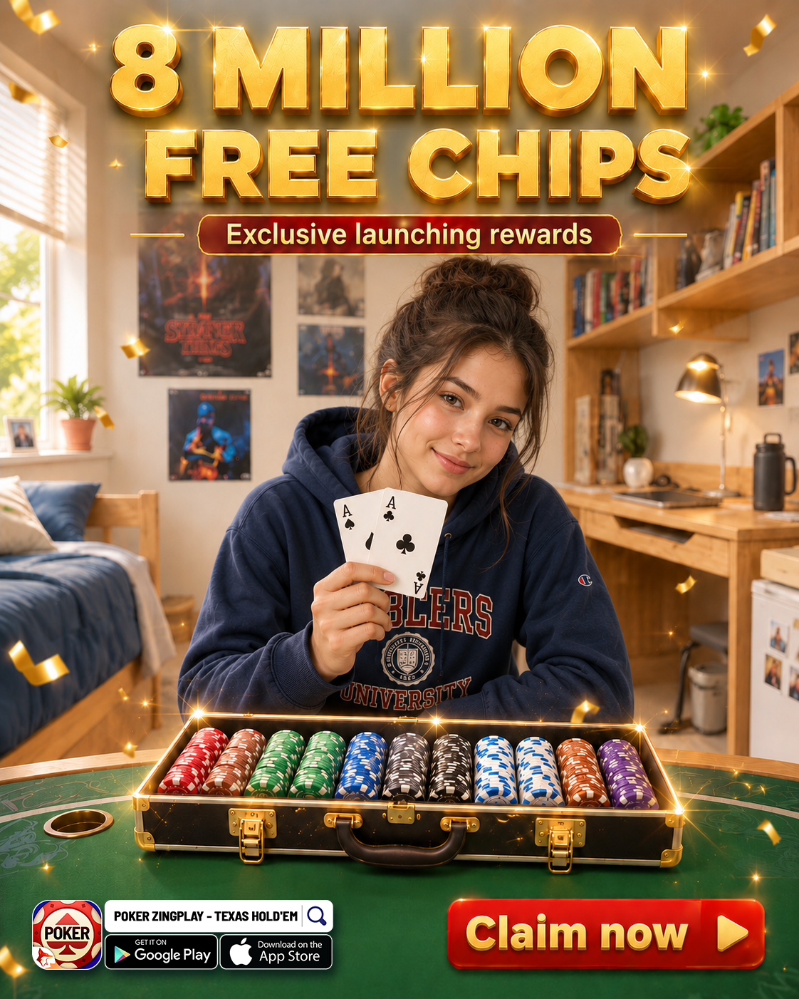 Poker ZingPlay - Texas Hold'em Facebook ad