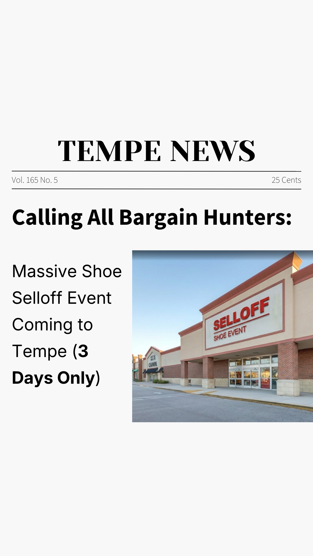Shoe Selloff Event Facebook ad: Shoe Selloff Event | ALL Shoes 10-30$ | Tempe, AZ