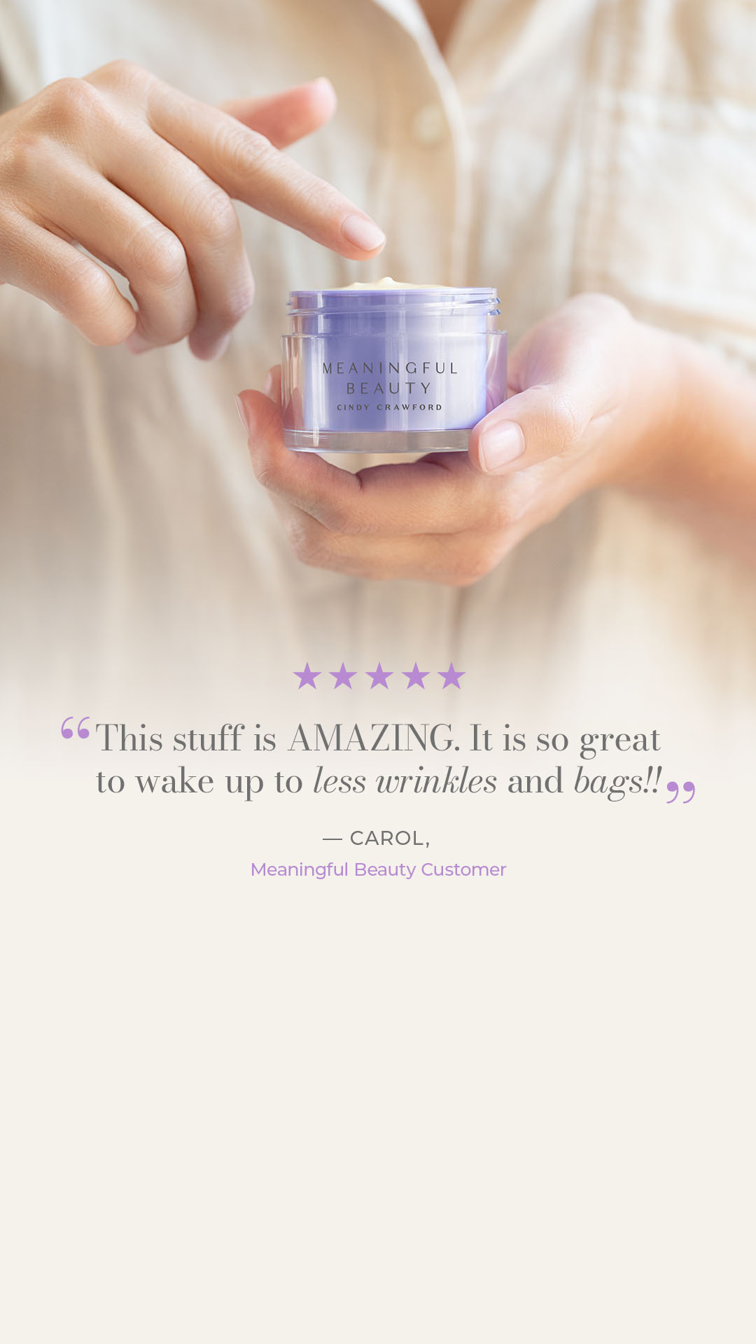 Meaningful Beauty Facebook ad