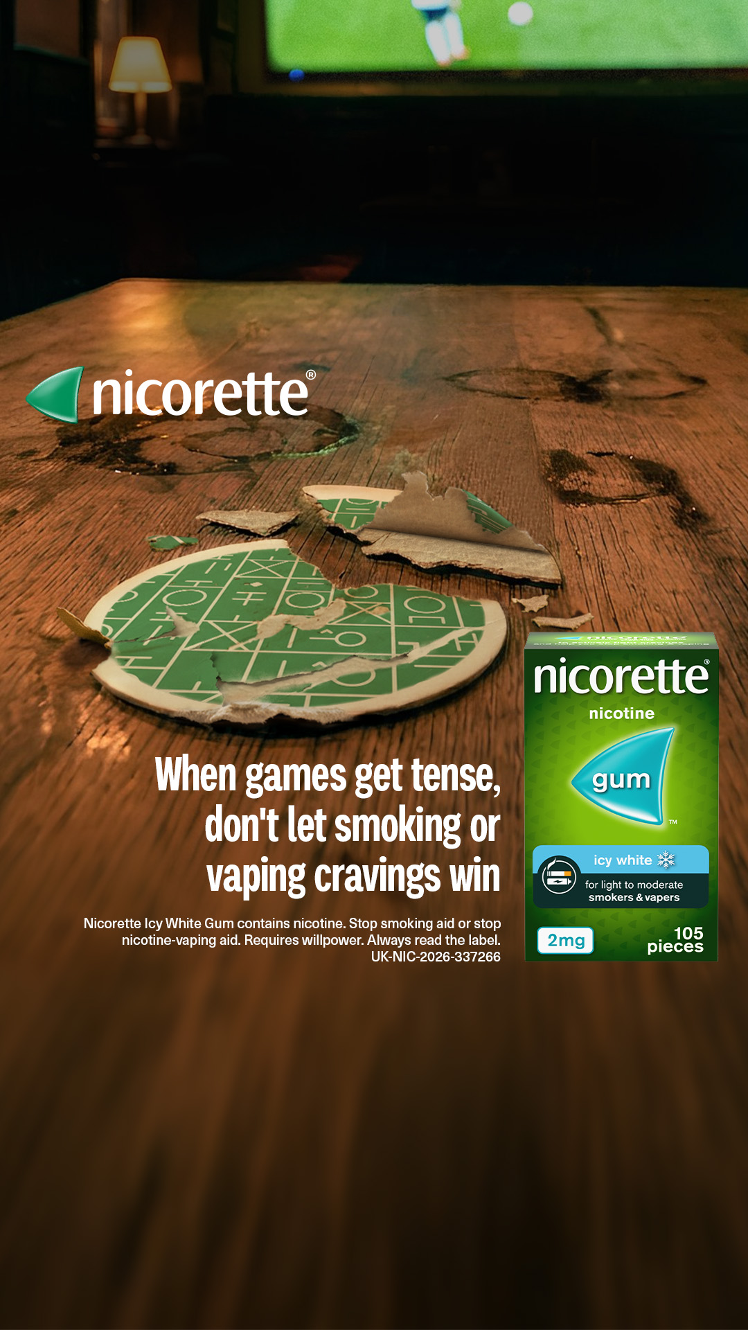 Nicorette Facebook ad from Jul 3, 2026