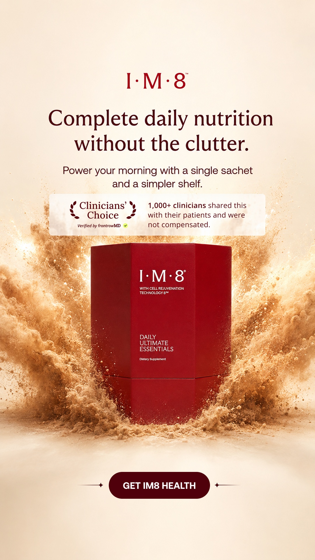 IM8 Health Facebook ad: Built For People Like You.