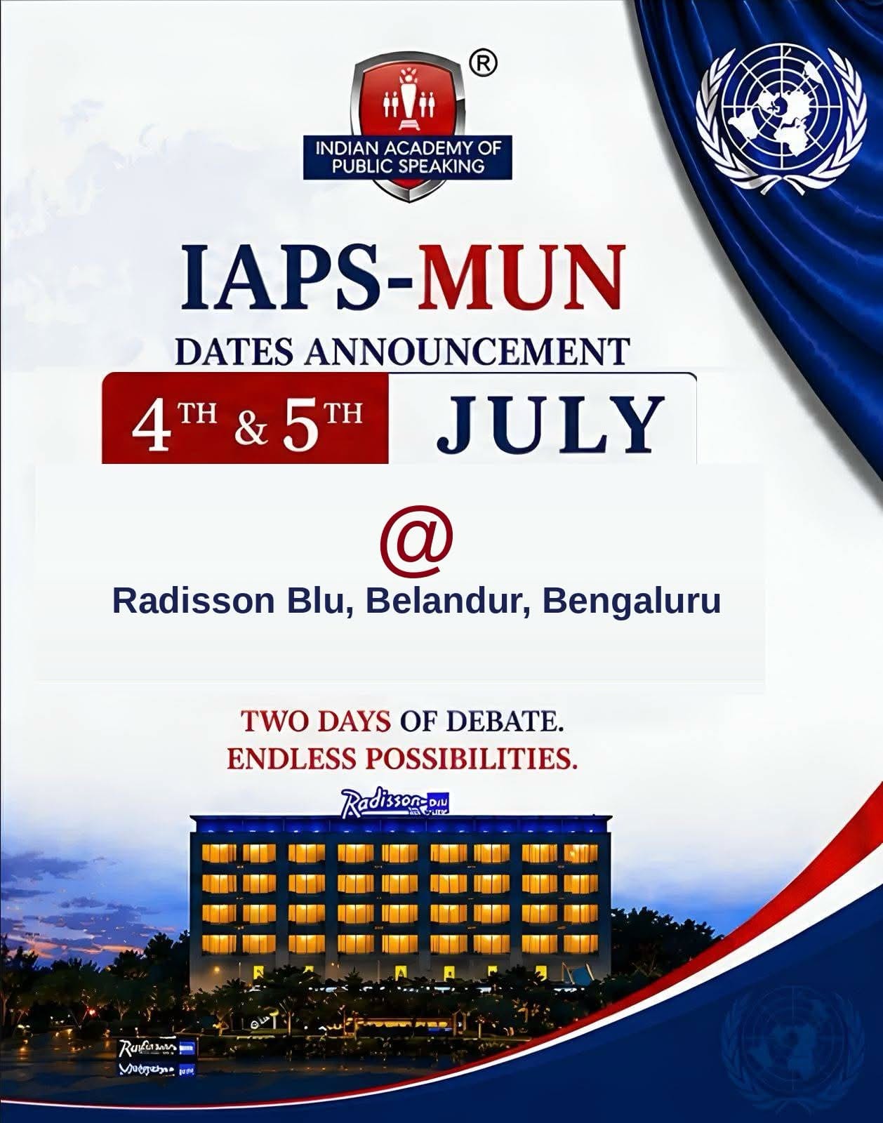 Indian Academy Of Public Speaking Facebook ad: IAPS Model United Nations 2026