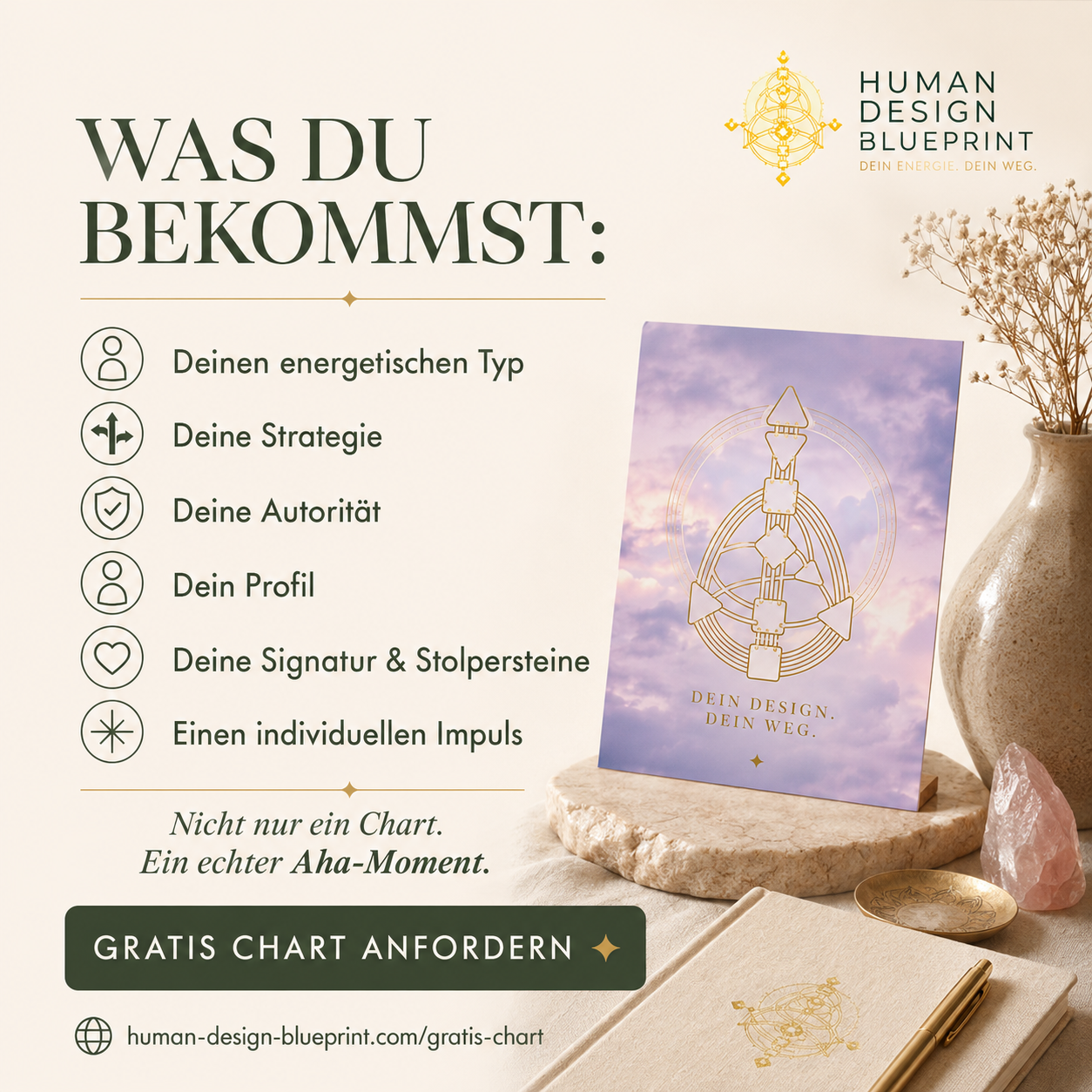 Human Design Blueprint - Das Original Facebook ad: Dein Design. Deine Regeln. Dein Leben.