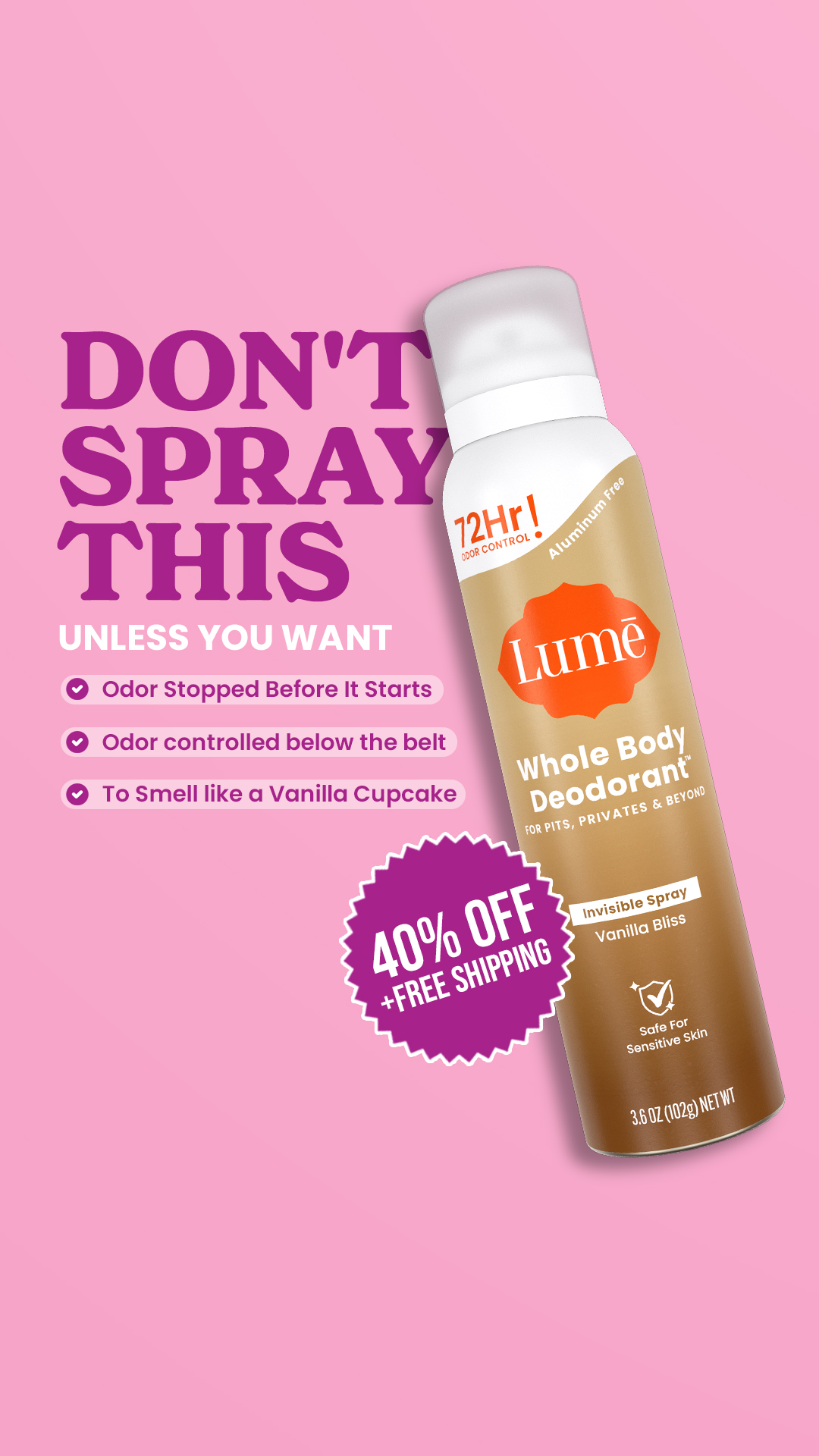 Lume Deodorant Facebook ad