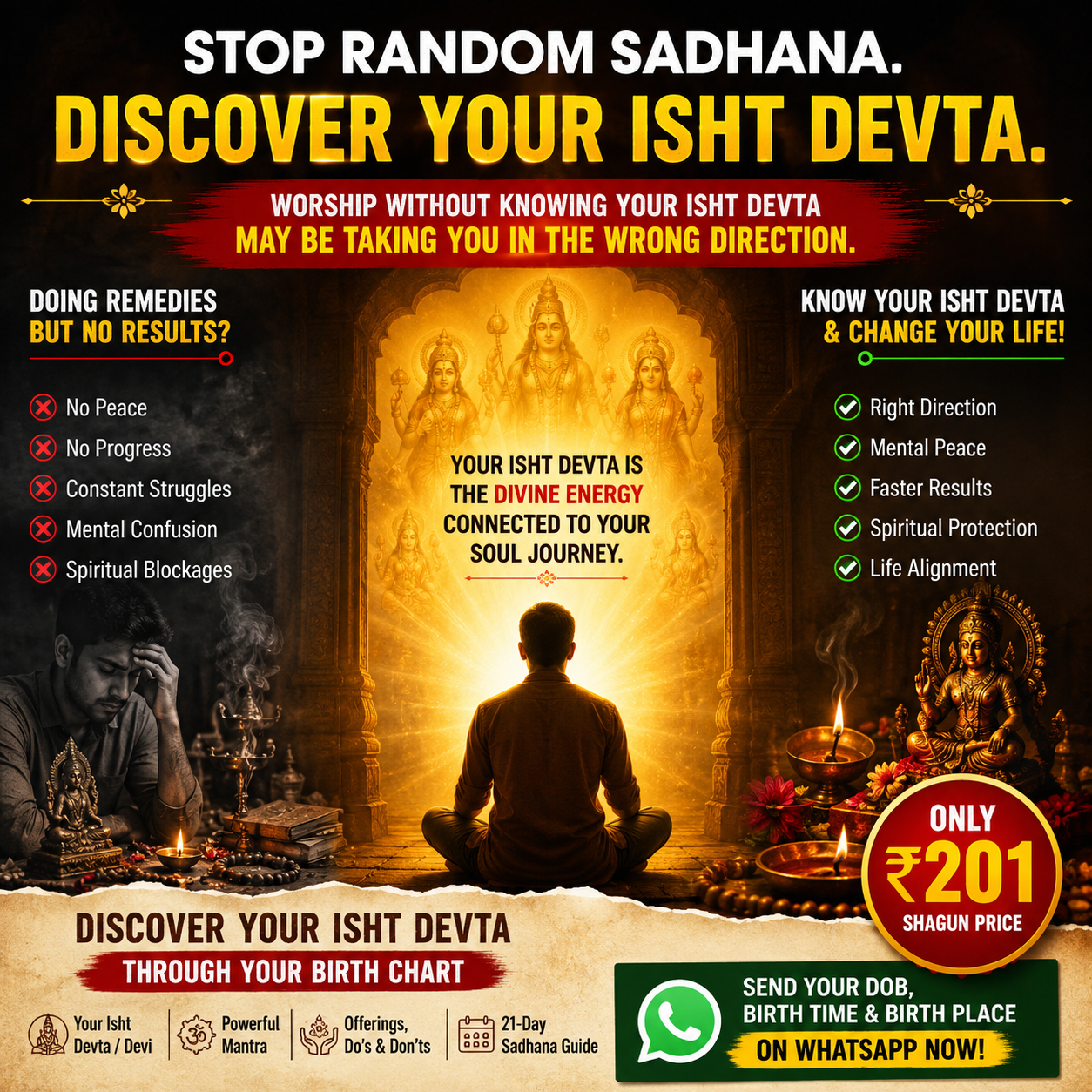 DivyaLok Bhakti Facebook ad: Discover Your Isht Devta