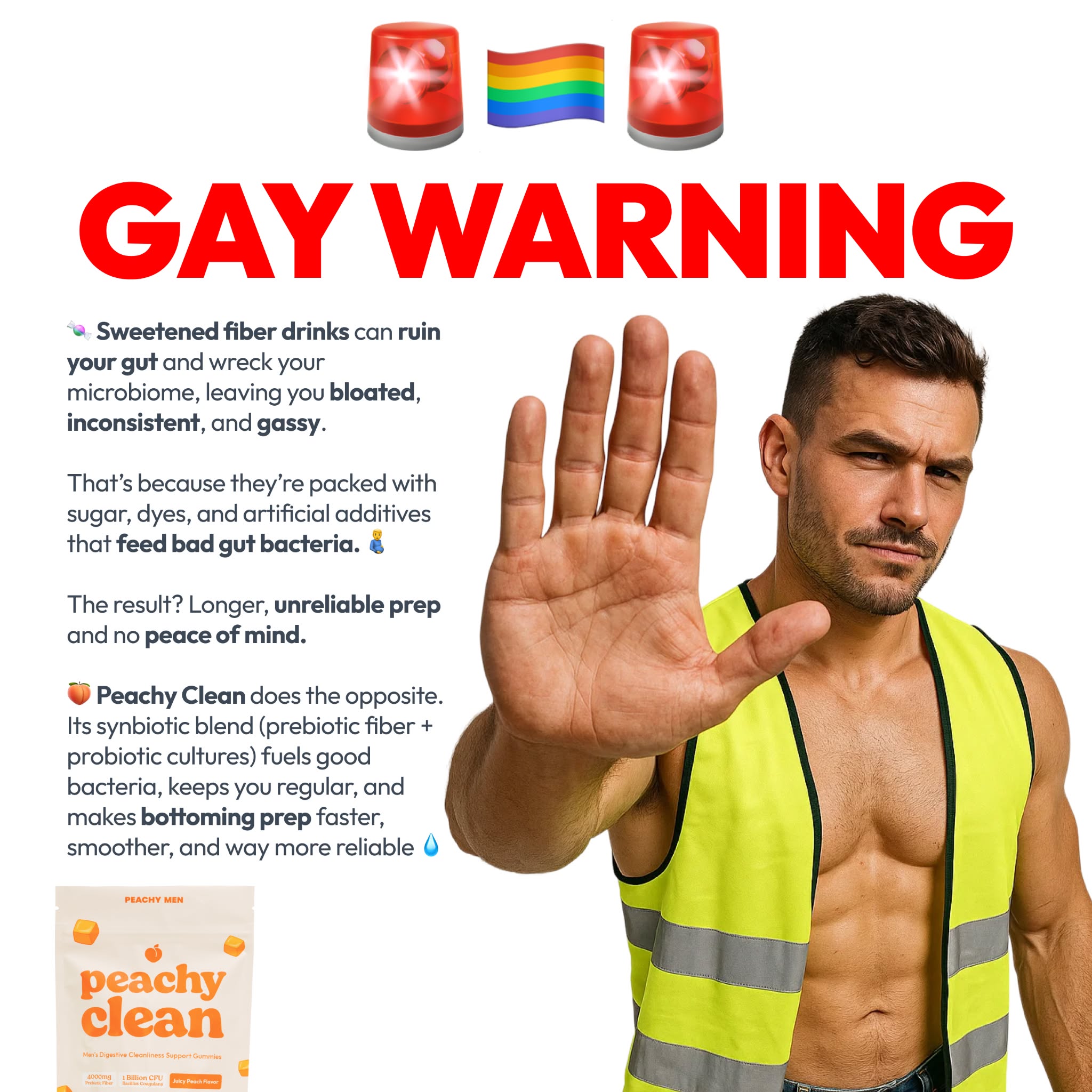 Peachy Men Facebook ad