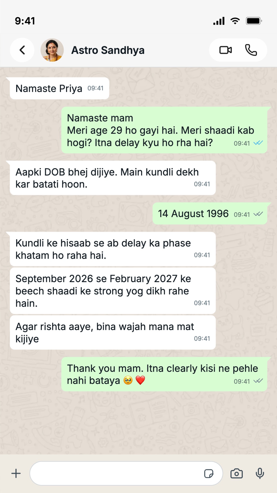 Astrotime Facebook ad: FREE chat mein jaano
