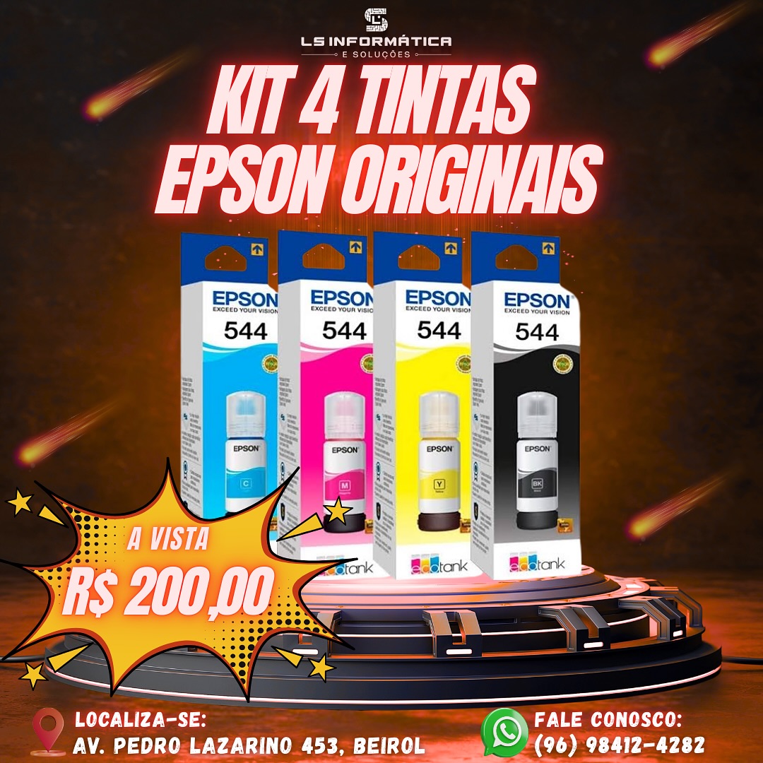 LS informática Facebook ad: KIT 4 TINTAS ORIGINAIS EPSON