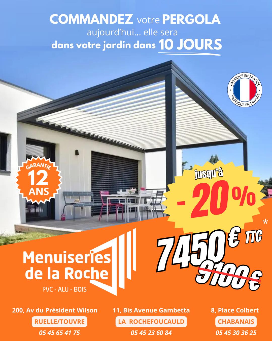 Menuiseries De La Roche Facebook ad: Menuisier à La Rochefoucauld | LES MENUISERIES DE LA ROCHE
