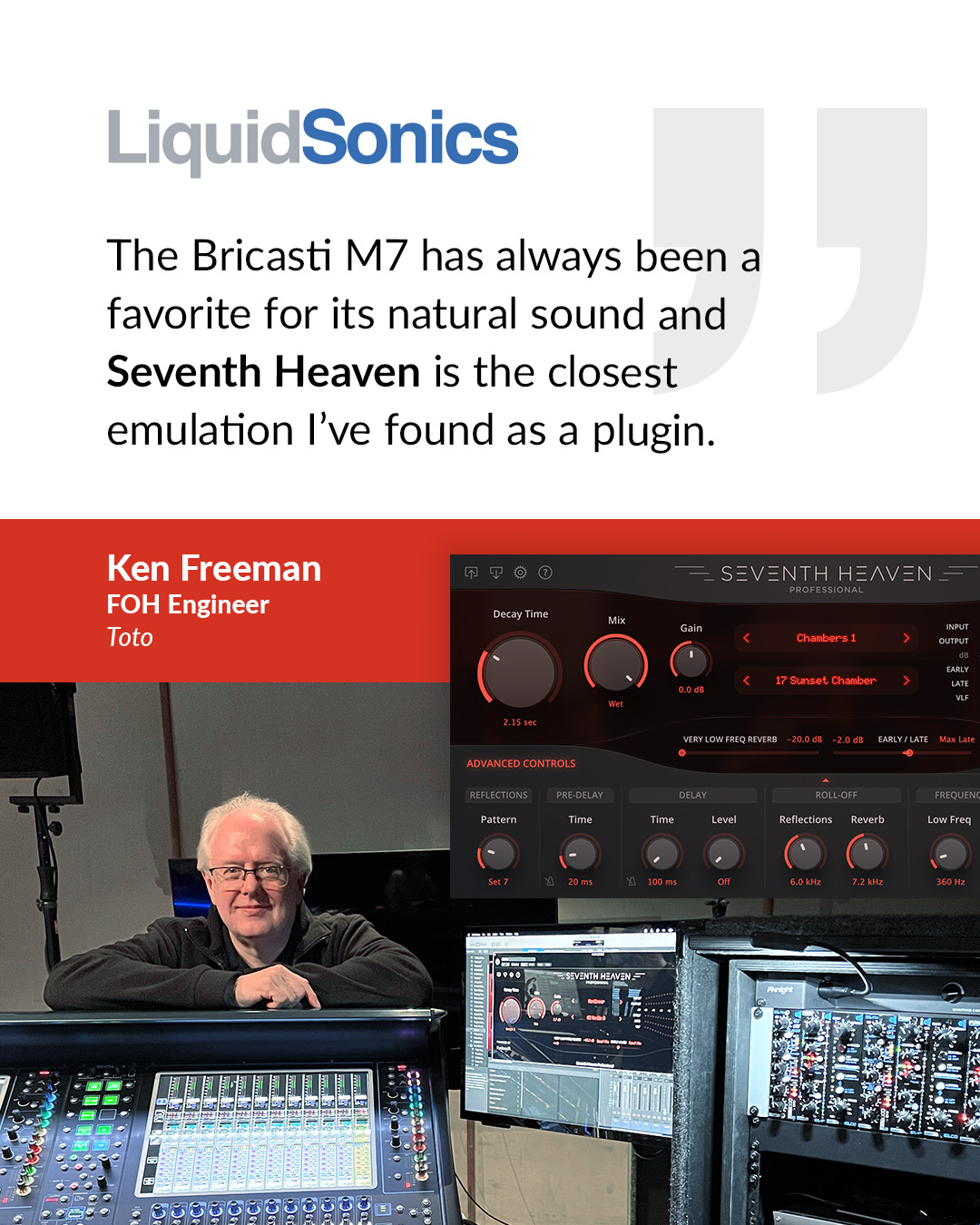 LiquidSonics Facebook ad: Industry-Standard Reverb for Professionals
