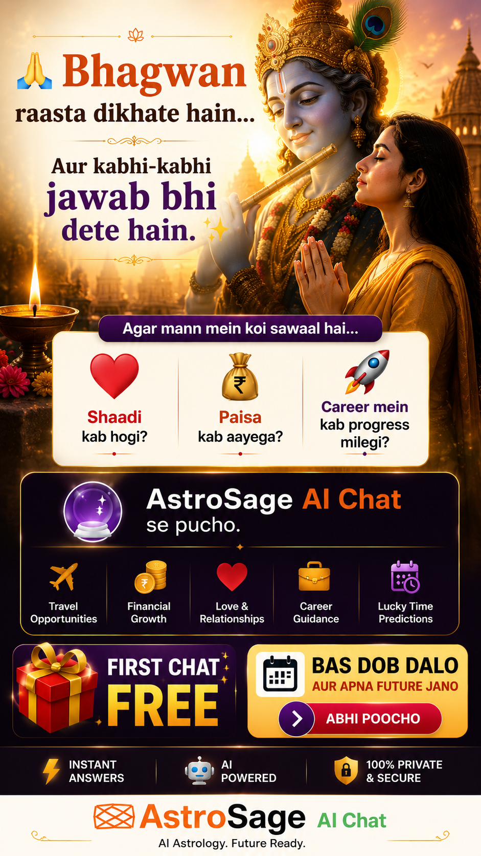 AstroSage AI Facebook ad